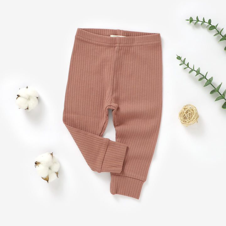 ORGANIC NATURAL COTTON RIBBED BABY TROUSERS - Tiny Alpaca UK