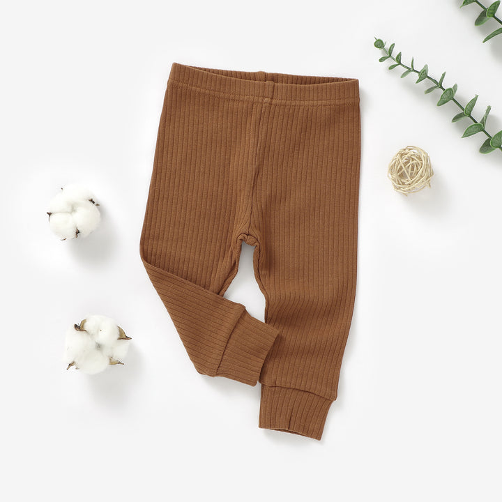 ORGANIC NATURAL COTTON RIBBED BABY TROUSERS - Tiny Alpaca UK