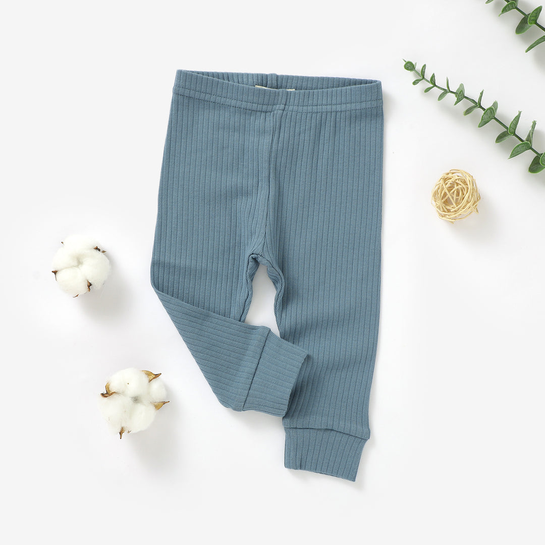 ORGANIC NATURAL COTTON RIBBED BABY TROUSERS - Tiny Alpaca UK