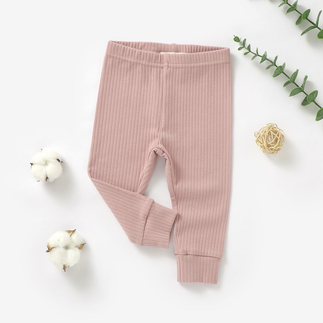 ORGANIC NATURAL COTTON RIBBED BABY TROUSERS - Tiny Alpaca UK