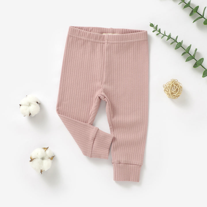 ORGANIC NATURAL COTTON RIBBED BABY TROUSERS - Tiny Alpaca UK