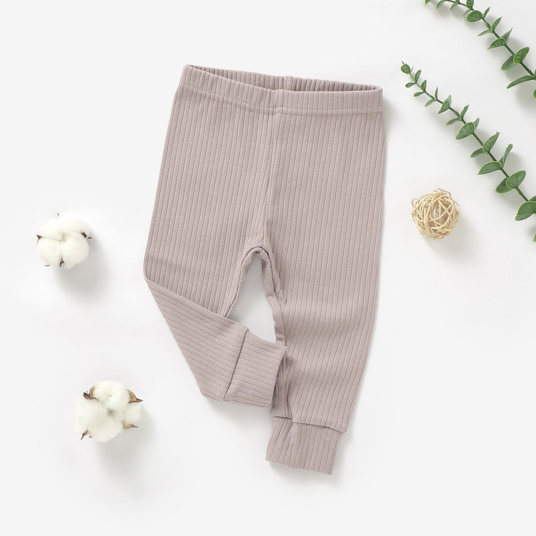 ORGANIC NATURAL COTTON RIBBED BABY TROUSERS - Tiny Alpaca UK