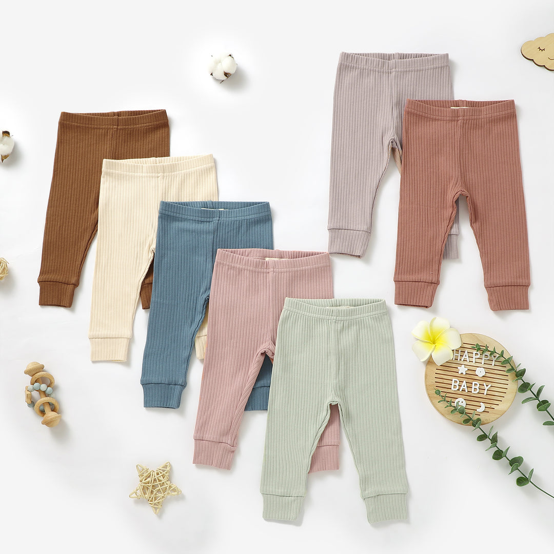 ORGANIC NATURAL COTTON RIBBED BABY TROUSERS - Tiny Alpaca UK