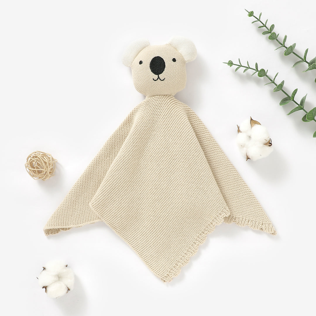 ORGANIC COTTON KOALA SECURITY BLANKET 37X37CM - Tiny Alpaca UK