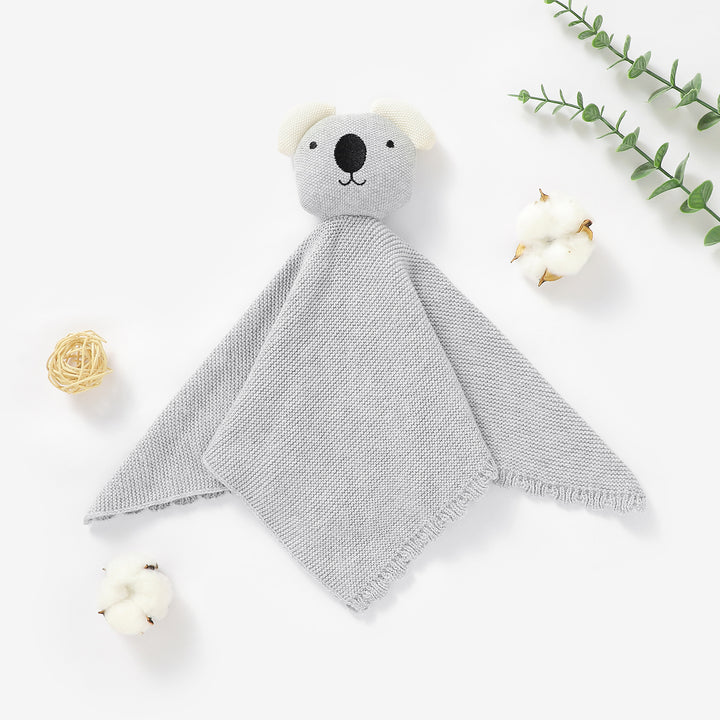 ORGANIC COTTON KOALA SECURITY BLANKET 37X37CM - Tiny Alpaca UK