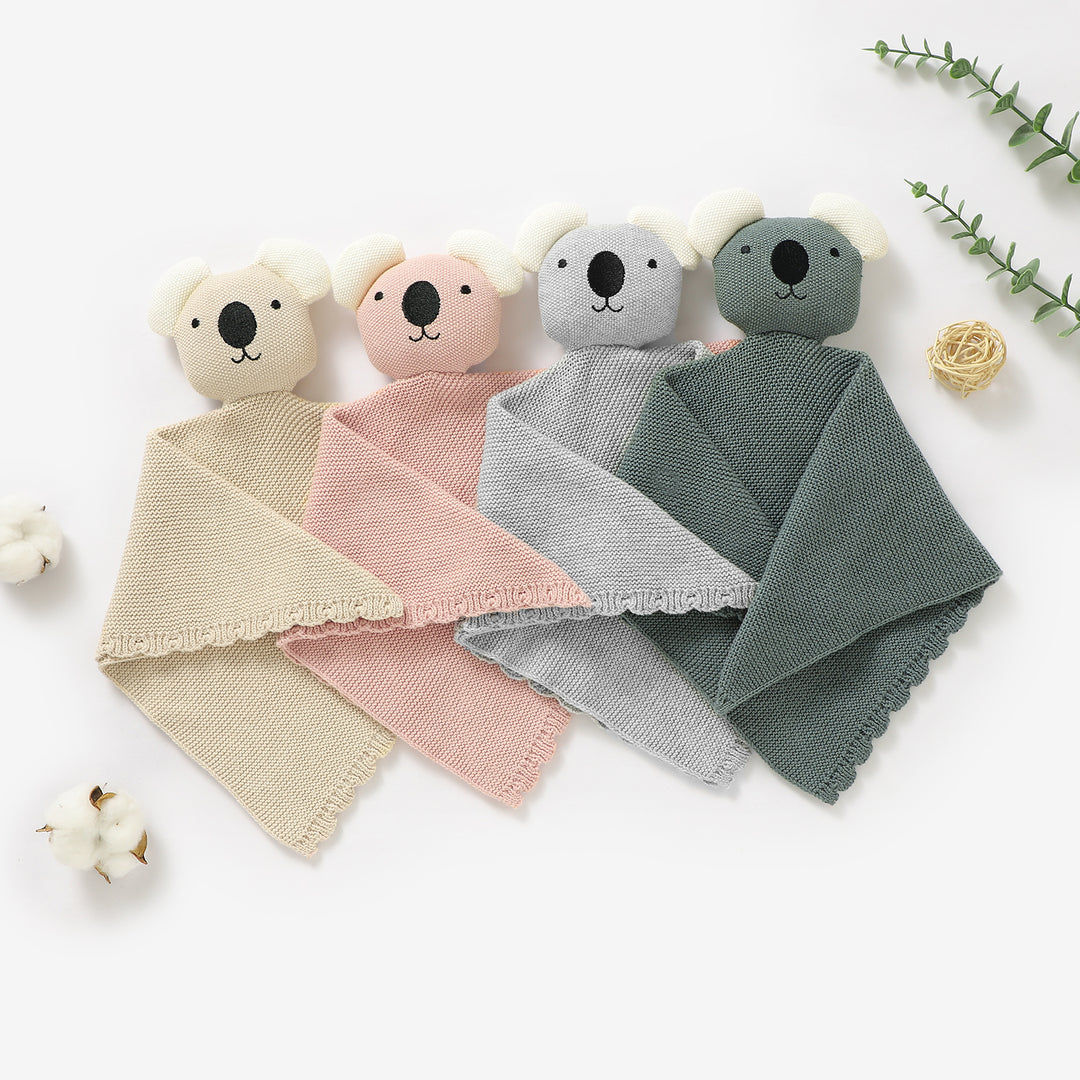 ORGANIC COTTON KOALA SECURITY BLANKET 37X37CM - Tiny Alpaca UK