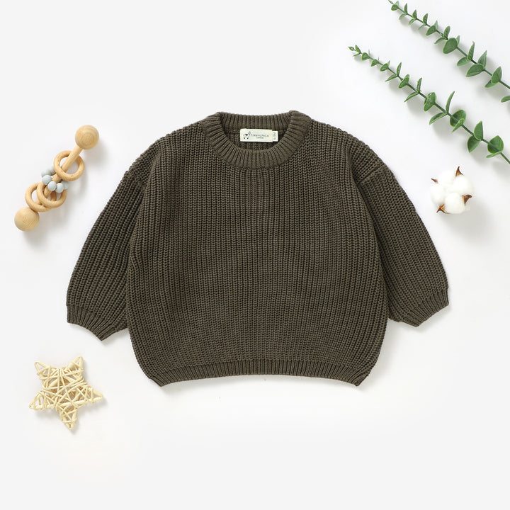 Organic Cotton Knitted Baby Sweater