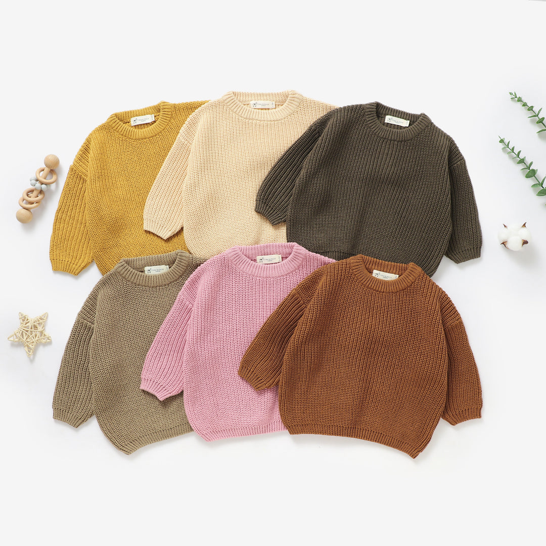 Organic Cotton Knitted Baby Sweater