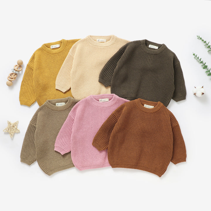 Organic Cotton Knitted Baby Sweater