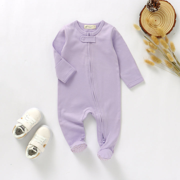 ORGANIC COTTON SLEEPSUIT WITH TWO WAY ZIPPER | 0-24 M - Tiny Alpaca UK