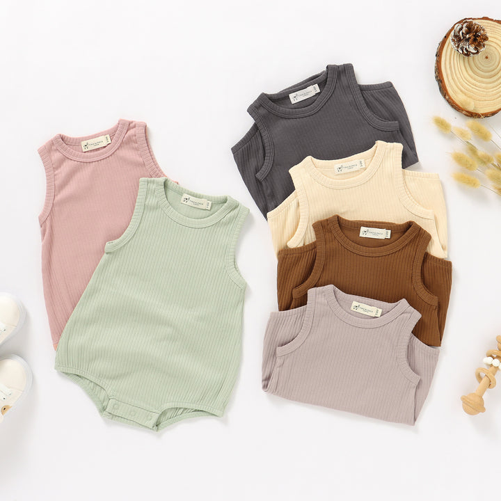 TINY ALPACA BABY SLEEVELESS ORGANIC BODYSUITS - Tiny Alpaca UK