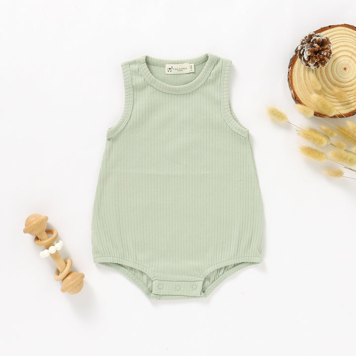 TINY ALPACA BABY SLEEVELESS ORGANIC BODYSUITS - Tiny Alpaca UK