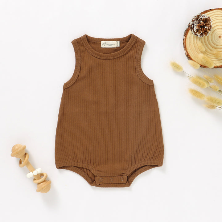 TINY ALPACA BABY SLEEVELESS ORGANIC BODYSUITS - Tiny Alpaca UK