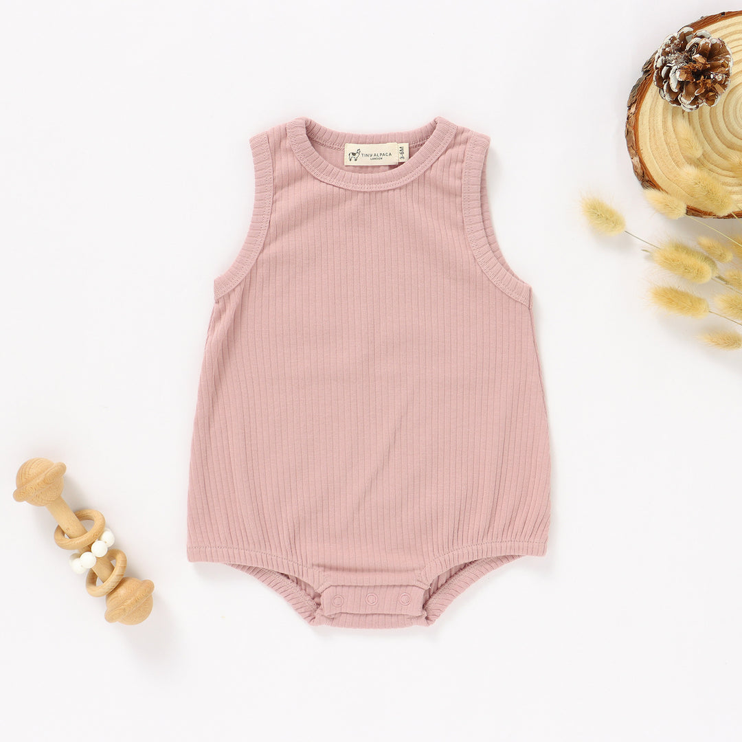 TINY ALPACA BABY SLEEVELESS ORGANIC BODYSUITS - Tiny Alpaca UK