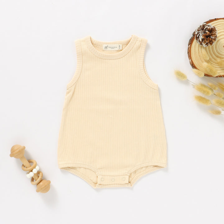 TINY ALPACA BABY SLEEVELESS ORGANIC BODYSUITS - Tiny Alpaca UK