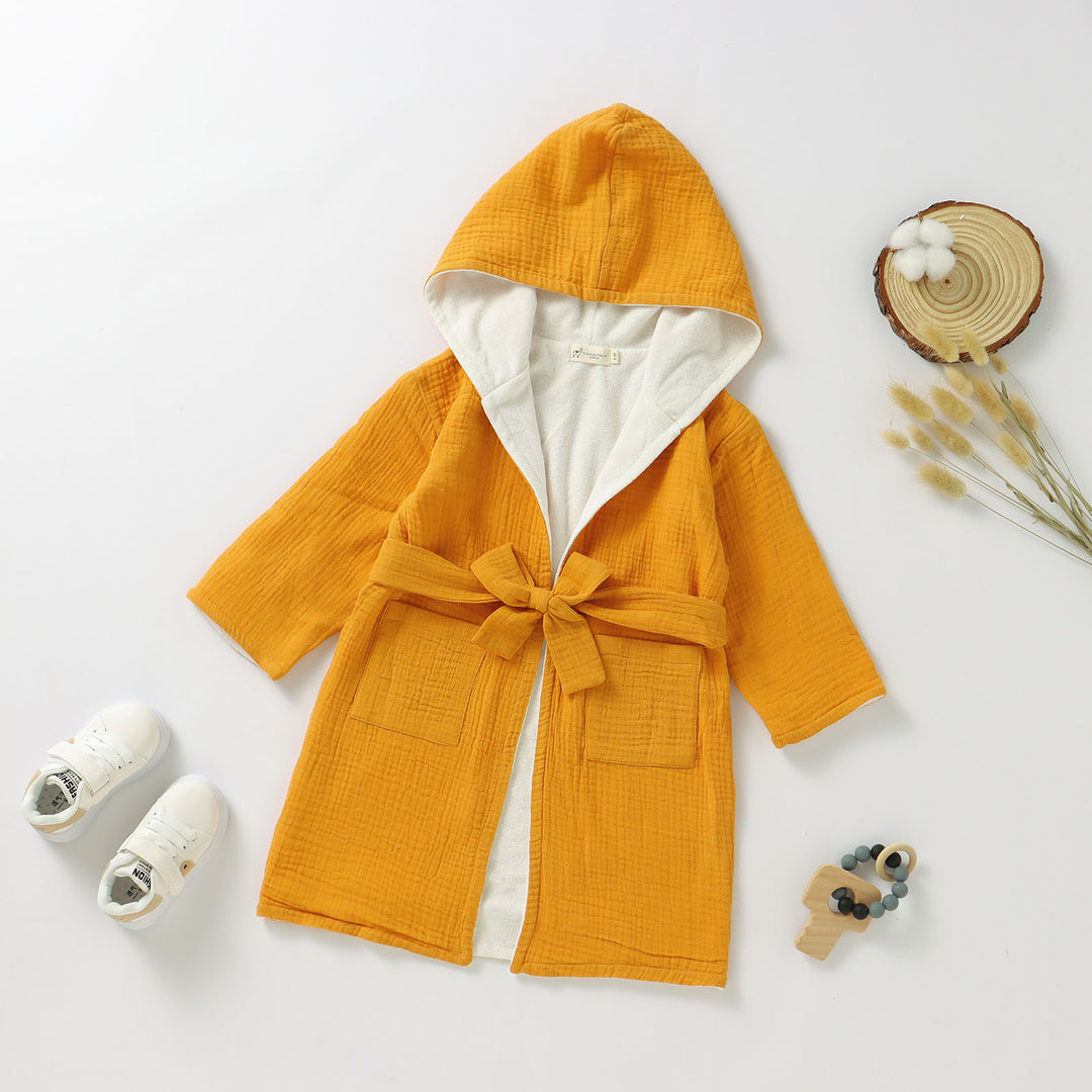 TINY ALPACA | ORGANIC COTTON BABY BATHROBE | 1-3 YEARS OLD - Tiny Alpaca UK