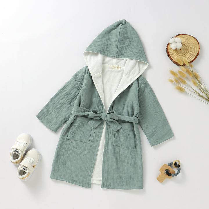 TINY ALPACA | ORGANIC COTTON BABY BATHROBE | 1-3 YEARS OLD - Tiny Alpaca UK