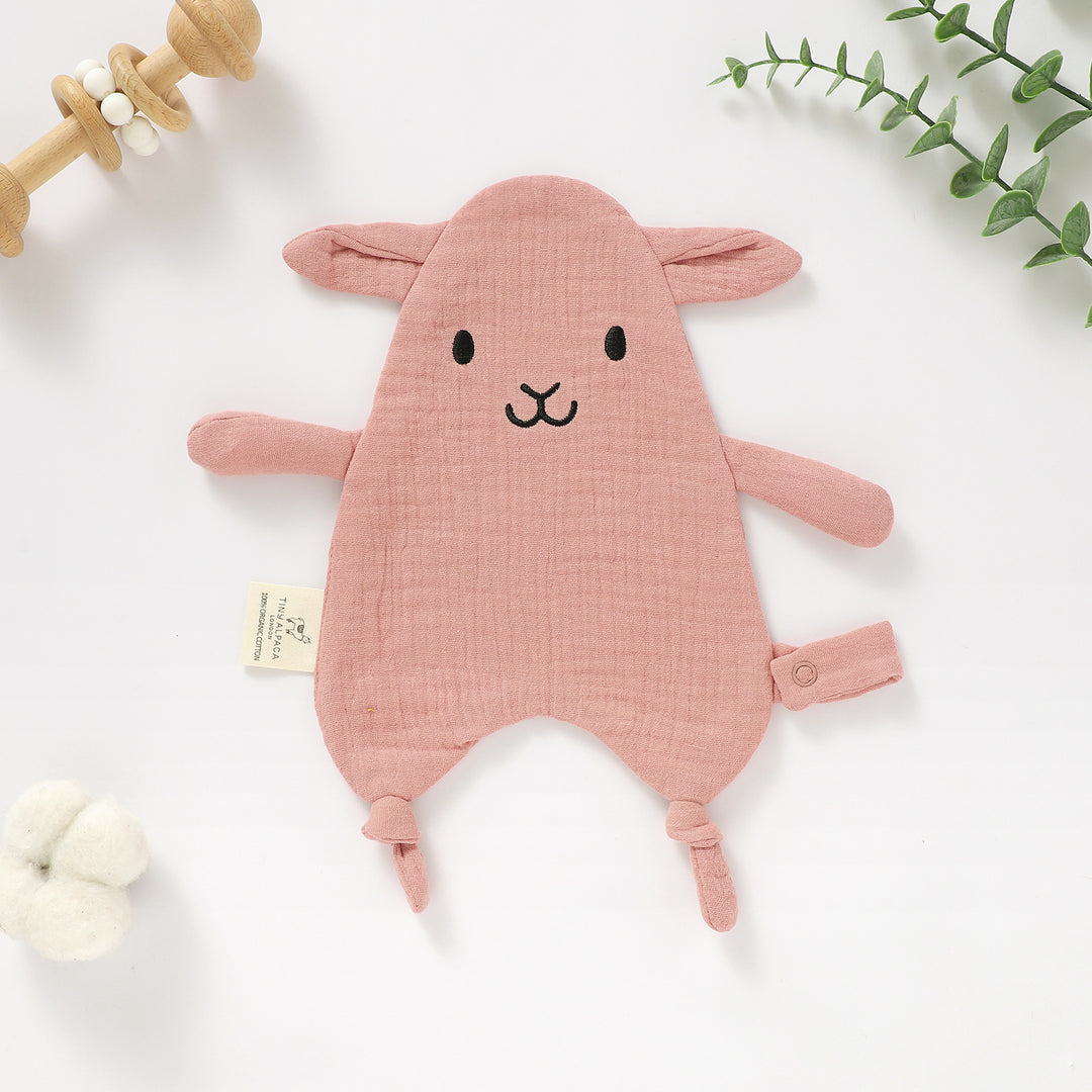 ALPACA ORGANIC COTTON SECURITY BLANKET | 35X25CM - Tiny Alpaca UK