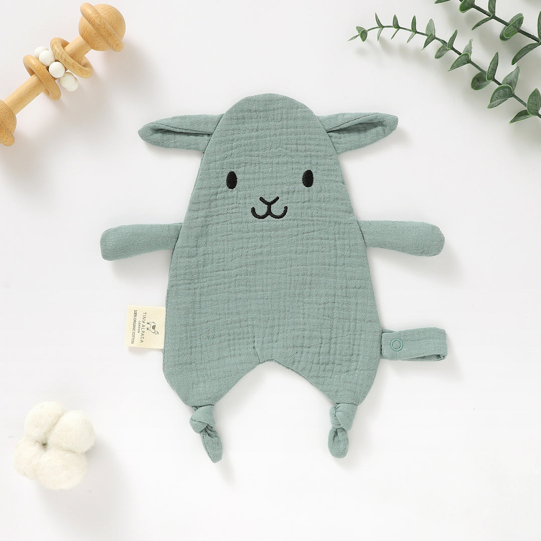 ALPACA ORGANIC COTTON SECURITY BLANKET | 35X25CM - Tiny Alpaca UK