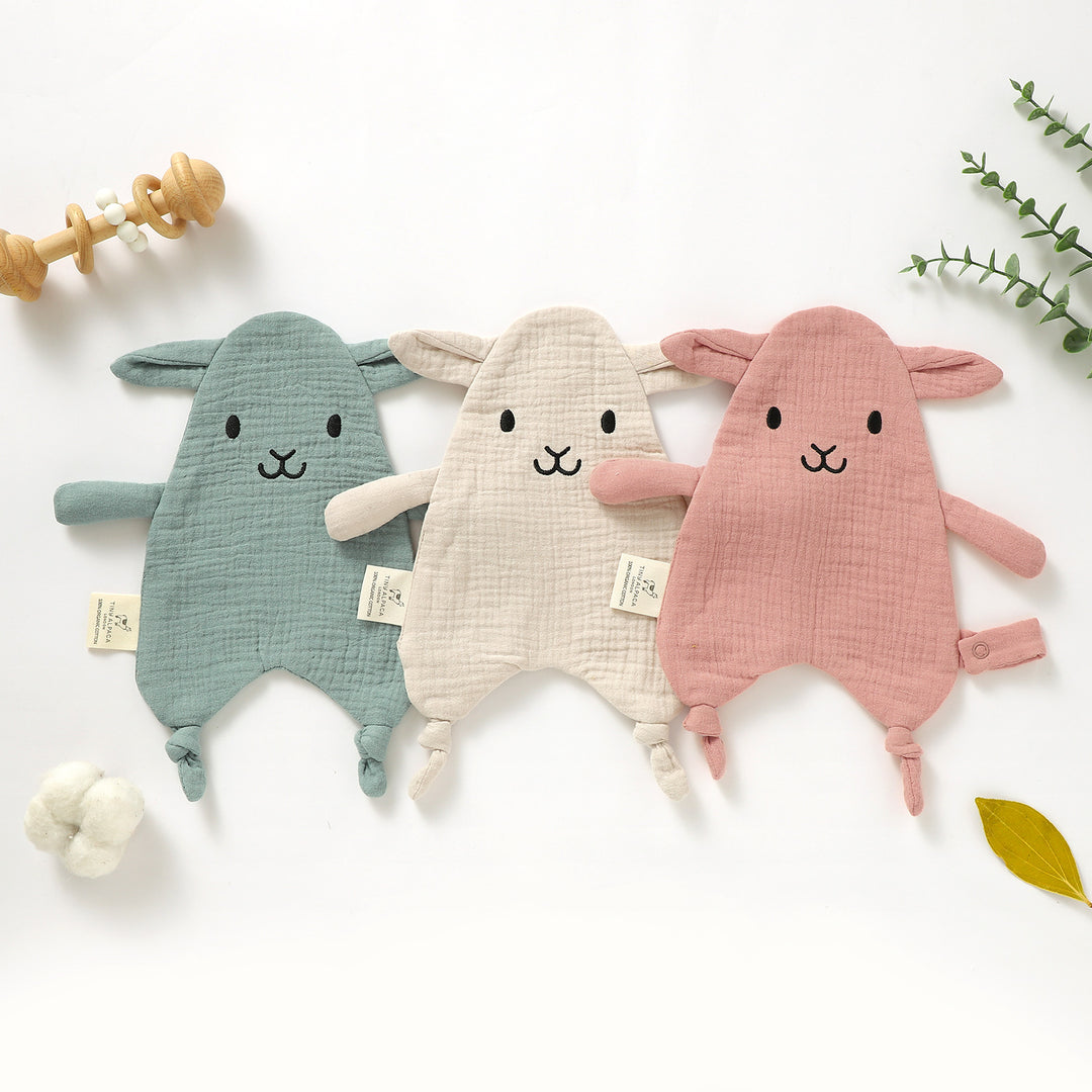 ALPACA ORGANIC COTTON SECURITY BLANKET | 35X25CM - Tiny Alpaca UK