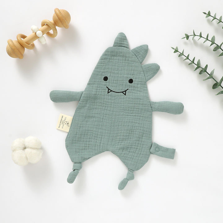 DINOSAUR ORGANIC COTTON SECURITY BLANKET | 35X25CM - Tiny Alpaca UK