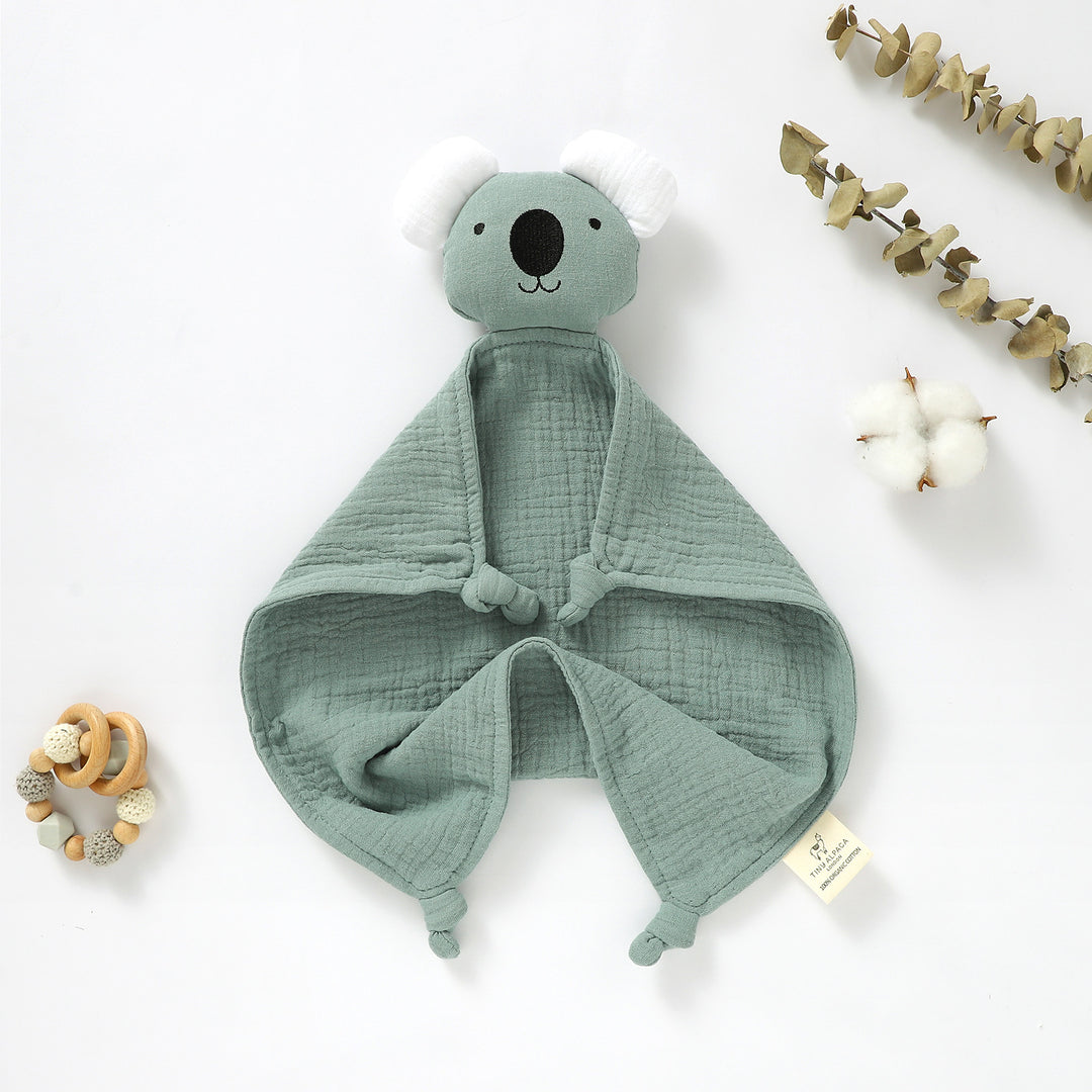 KOALA ORGANIC COTTON SECURITY BLANKET 40X40CM - Tiny Alpaca UK