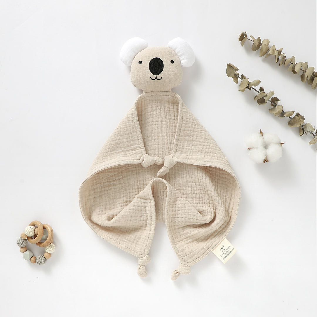 KOALA ORGANIC COTTON SECURITY BLANKET 40X40CM - Tiny Alpaca UK