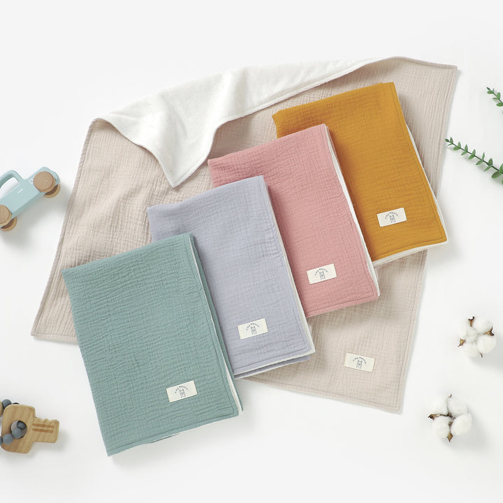 Organic cotton portable baby changing mat, 57 × 57 cm