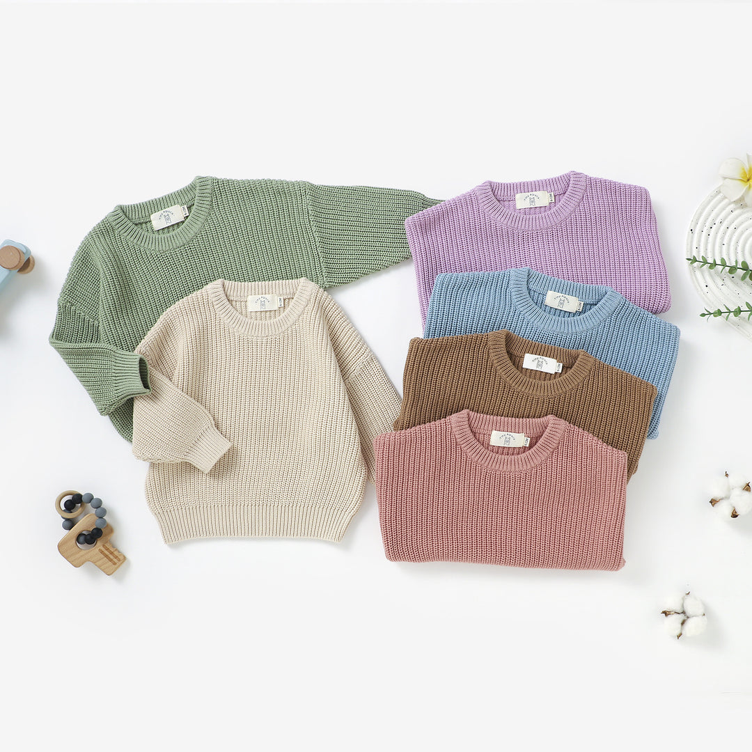 Organic Cotton Knitted Baby Sweater
