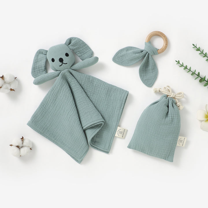 Organic Cotton Puppy Comforter with Teether &amp; Bag