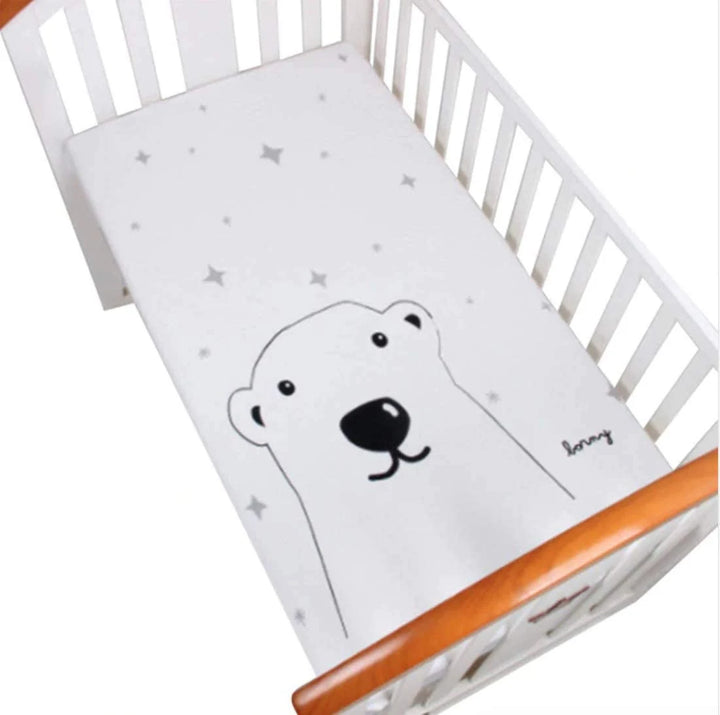 Organic Cotton Toddler Mattress Sheet with Matching Bag | 130 x 70 cm