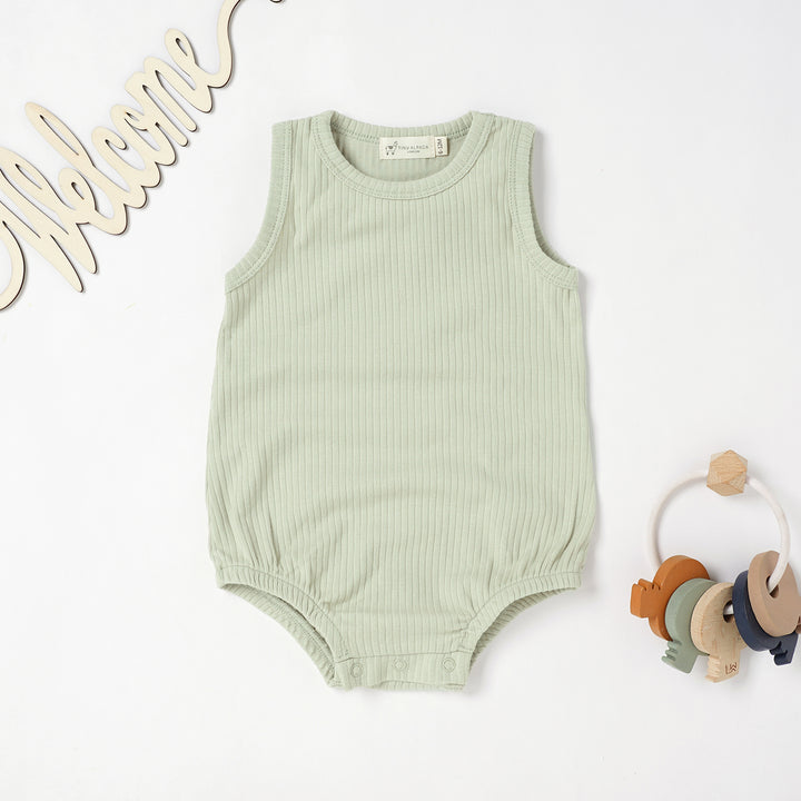 Tiny Alpaca Baby Sleeveless Organic Bodysuits - Tiny Alpaca UK