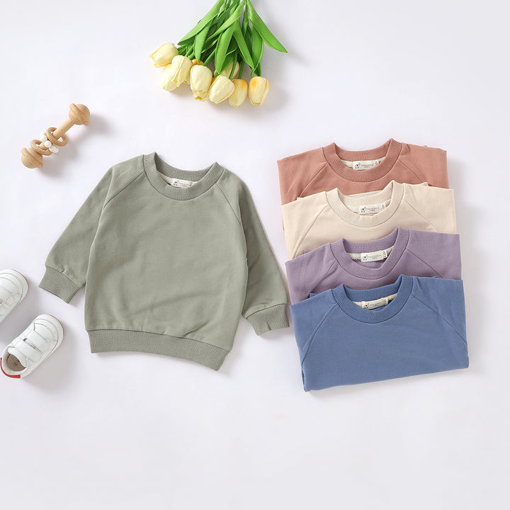 ORGANIC NATURAL COTTON BABY SWEATER TOP | 0-2 YEARS - Tiny Alpaca UK