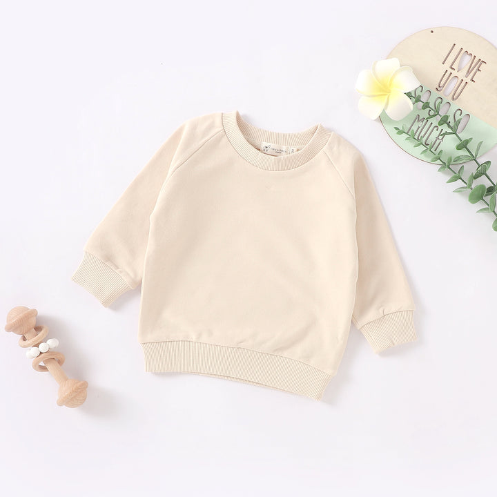 ORGANIC NATURAL COTTON BABY SWEATER TOP | 0-2 YEARS - Tiny Alpaca UK