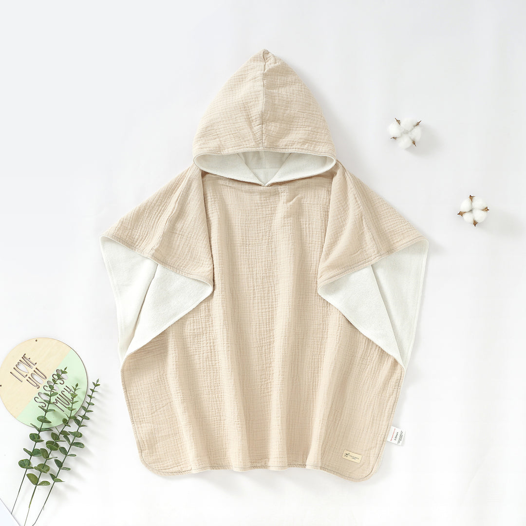 Tiny Alpaca | Organic Cotton Baby Poncho Towel | 70x60CM - Tiny Alpaca UK