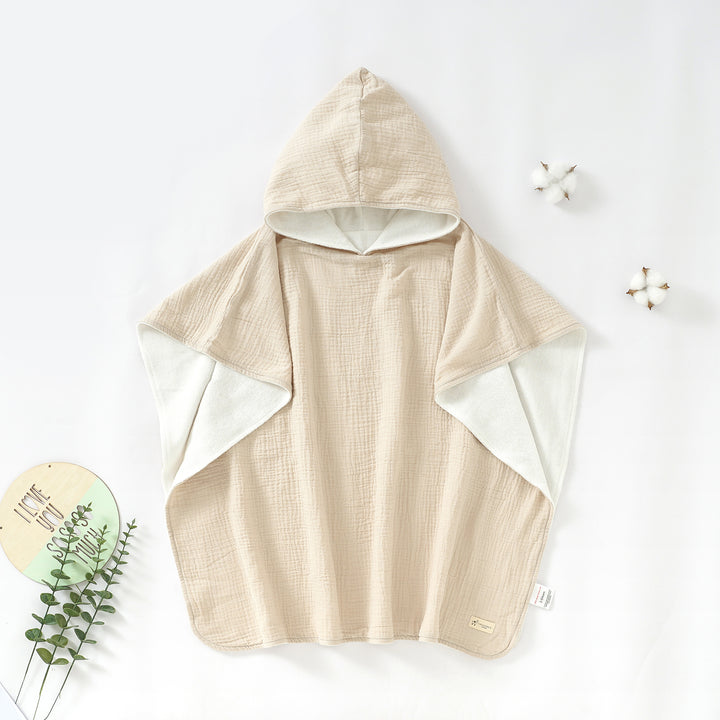 Tiny Alpaca | Organic Cotton Baby Poncho Towel | 70x60CM - Tiny Alpaca UK
