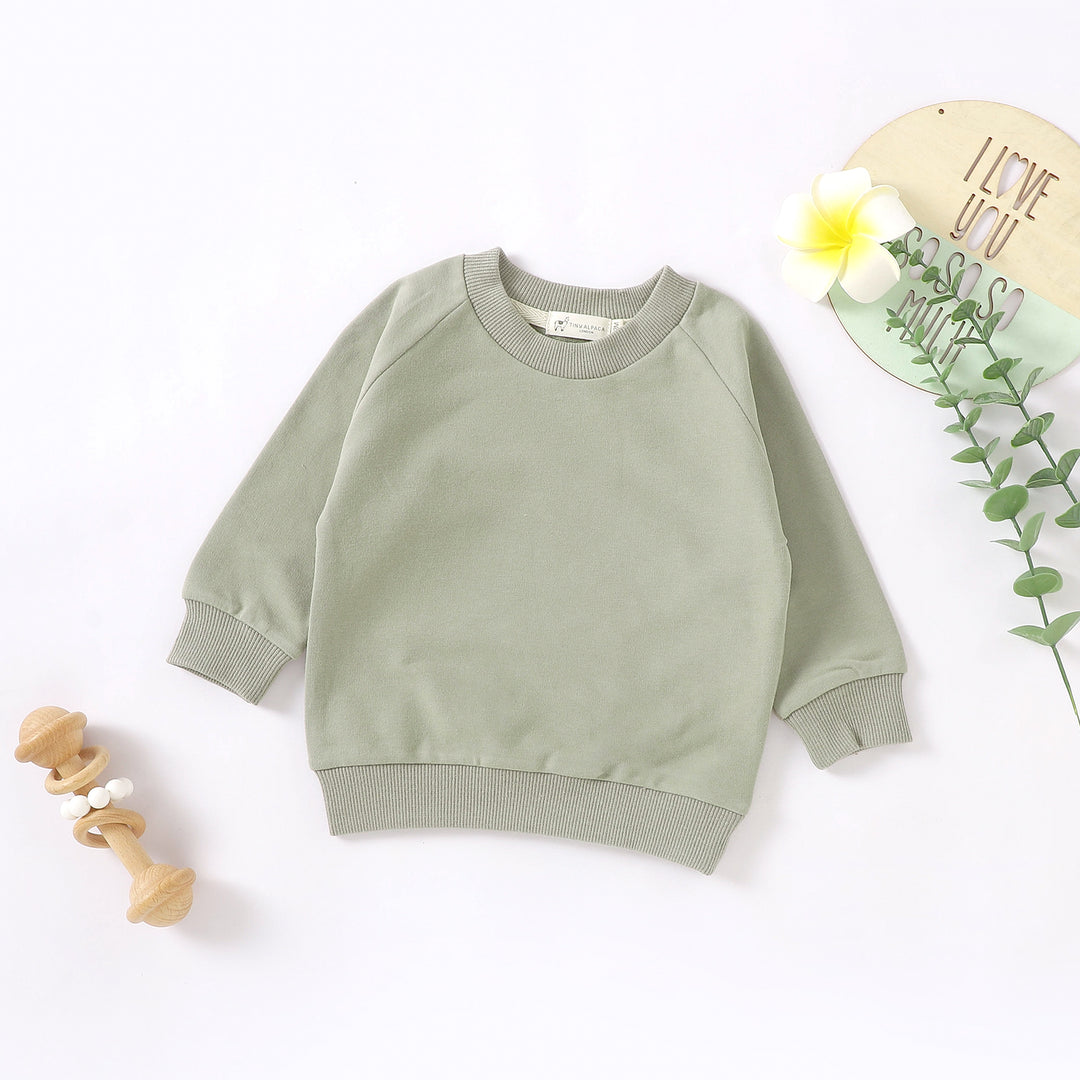 ORGANIC NATURAL COTTON BABY SWEATER TOP | 0-2 YEARS - Tiny Alpaca UK