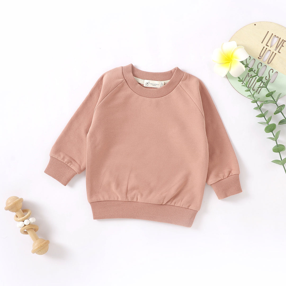 ORGANIC NATURAL COTTON BABY SWEATER TOP | 0-2 YEARS - Tiny Alpaca UK