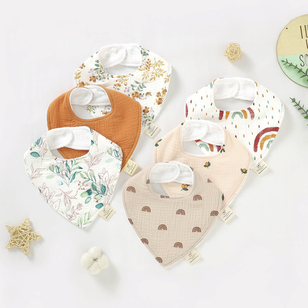 Organic Natural Cotton Towel Bibs (0-1 Year) - Tiny Alpaca UK