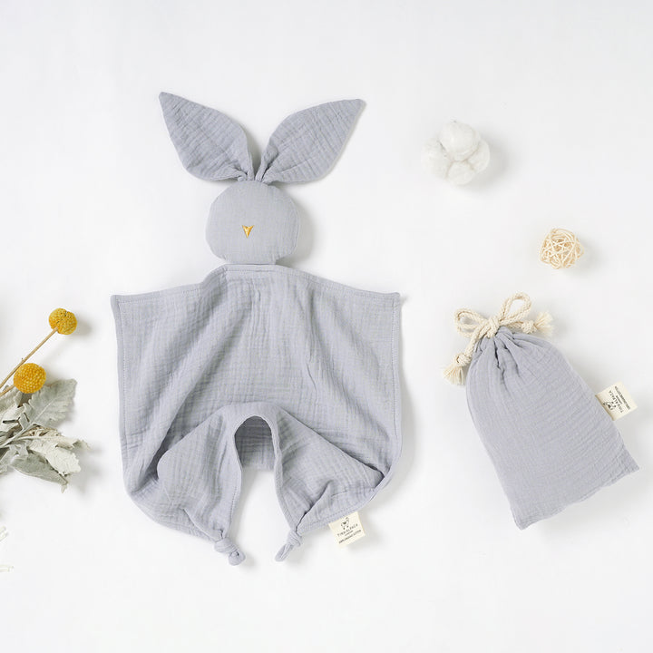 Faceless Bunny Organic Cotton Security Blanket With Teether - Tiny Alpaca UK