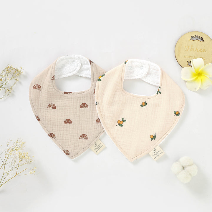 Organic Natural Cotton Towel Bibs (0-1 Year) - Tiny Alpaca UK