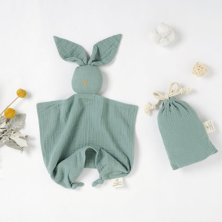 Faceless Bunny Organic Cotton Security Blanket With Teether - Tiny Alpaca UK