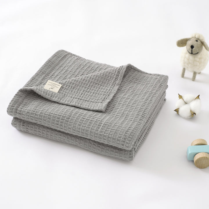 Organic Cotton Large Waffle Blanket 105x150cm - Tiny Alpaca UK