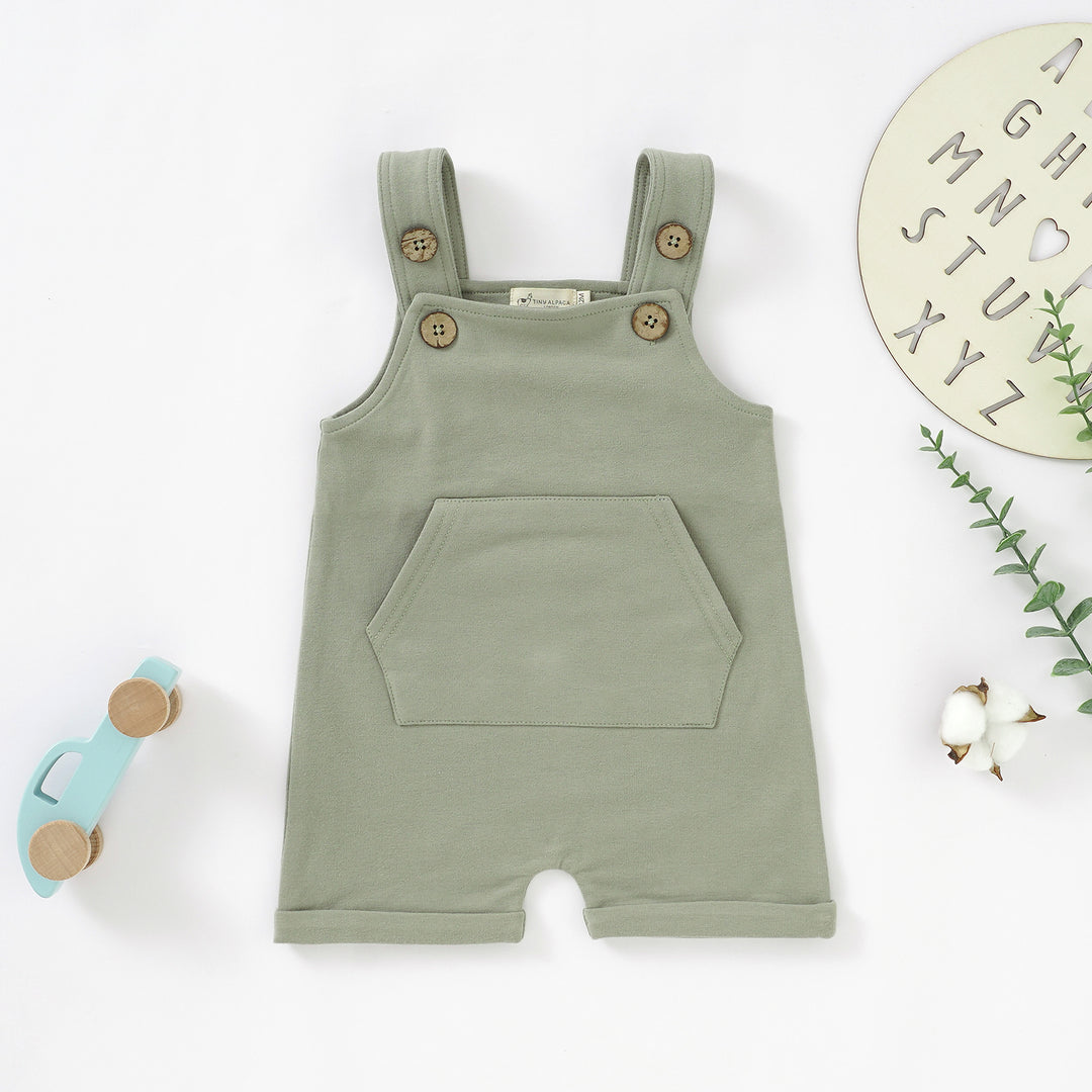 Organic Cotton Dungarees 0-24 Months - Tiny Alpaca UK