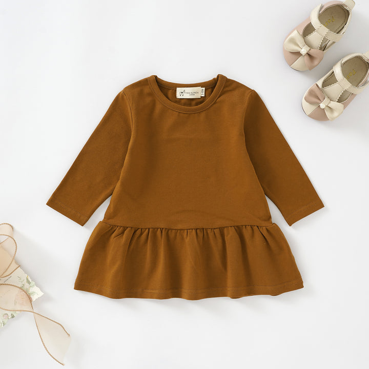 Tiny Alpaca Organic Baby Ribbed Summer Dress - Tiny Alpaca UK