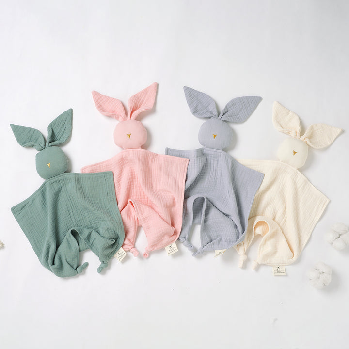 Faceless Bunny Organic Cotton Security Blanket With Teether - Tiny Alpaca UK