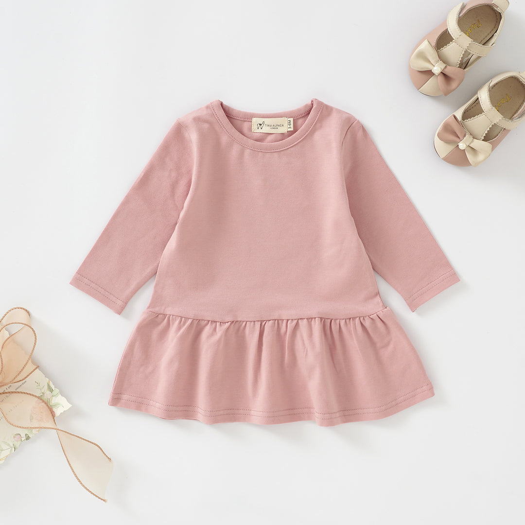 Tiny Alpaca Organic Baby Ribbed Summer Dress - Tiny Alpaca UK