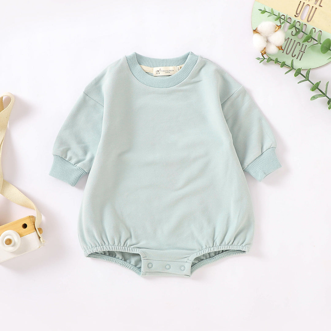 Organic Natural Cotton Baby Sweater Bodysuit - Tiny Alpaca UK