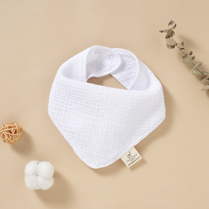 Organic Natural Cotton Dribble Bibs (0-1 Year) - Tiny Alpaca UK