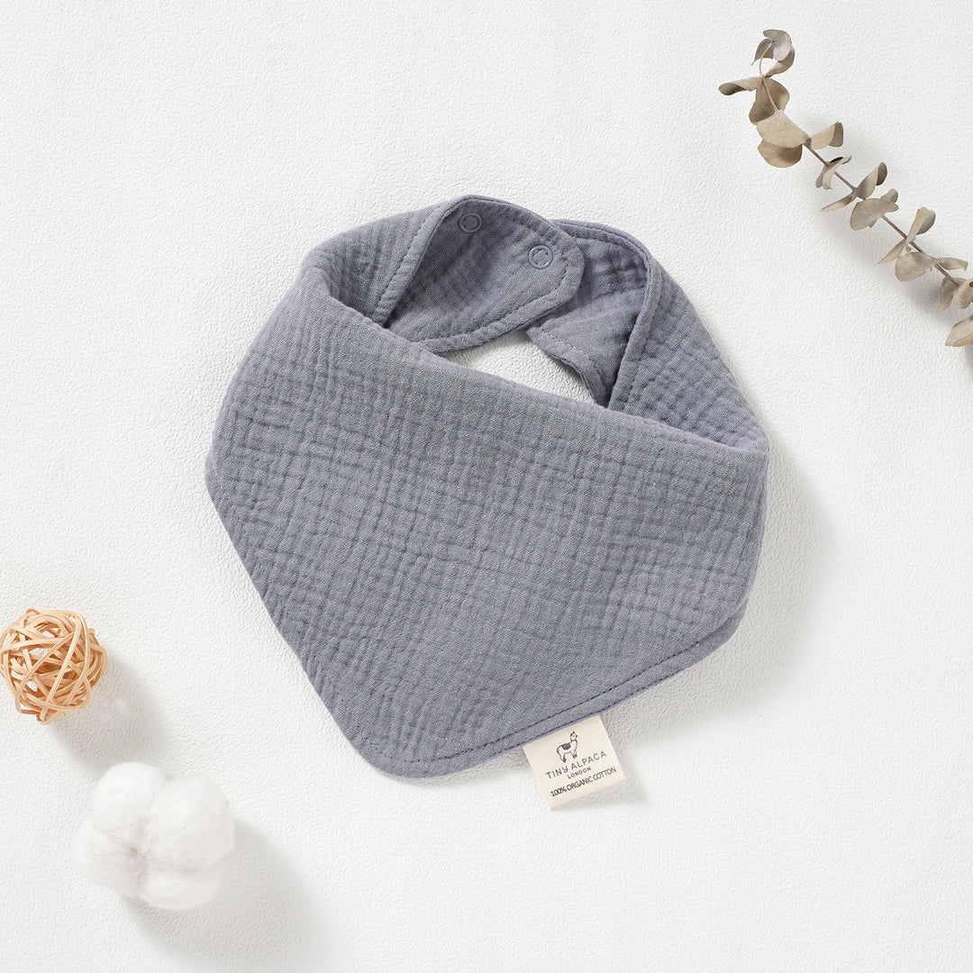 Organic Natural Cotton Dribble Bibs (0-1 Year) - Tiny Alpaca UK